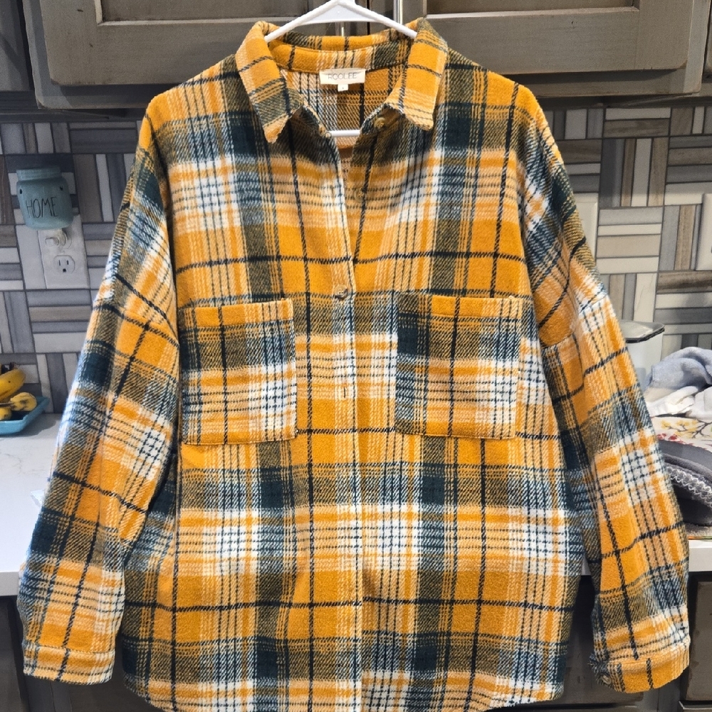 Roolee Mustard and Black Plaid Shirt
